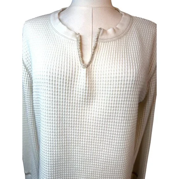 2/$30 Madewell Small Womens Waffle Knit Pullover Sweater - Picture 5 of 15